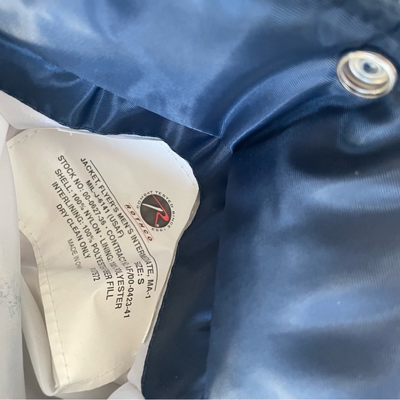 ROTHCO | S | MA-1 FLIGHT Men’s Navy Blue Technical Zip Cargo Bomber Jacket - Picture 5 of 16